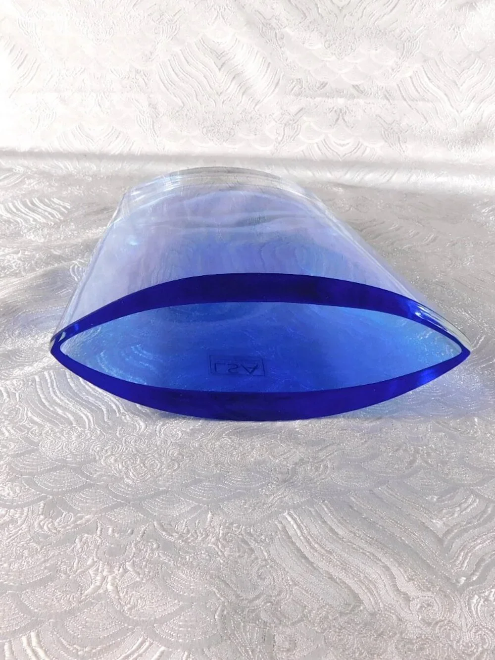 Slender Blue Art Glass Vase by LSA Poland # 27674